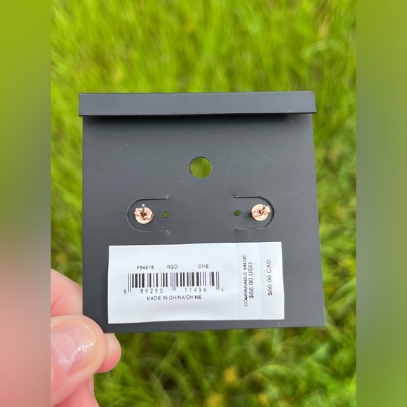 NWT Coach Rose Color Stud Earrings for Pierced Ears - Picture 2 of 4